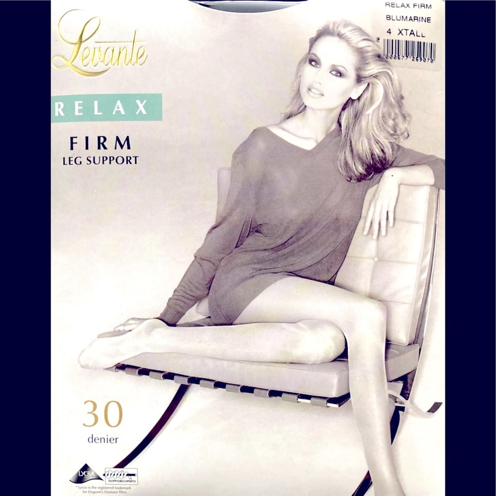 🌞3/$18🌞DARK BLUE Levante satin matte stockings, Sz XL, 30 Denier